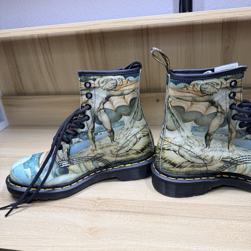 Rare Dr. Martens Tate Museum William Blake Satan 1460 Combat Boots US:M6 W7‎ - Picture 6 of 10